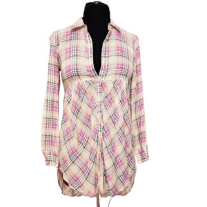 NWT Umgee V Neck Hi Low Tunic Top Size Small